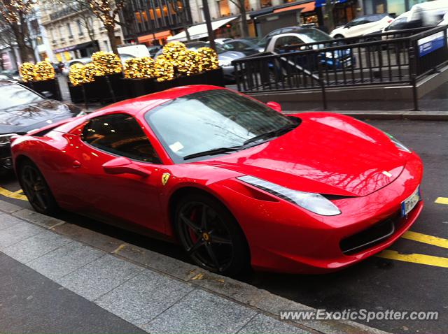 Ferrari 458 Italia spotted in Paris, France