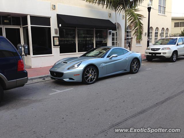 Ferrari California spotted in Miami, Florida