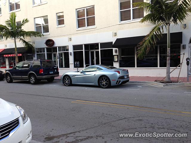 Ferrari California spotted in Miami, Florida