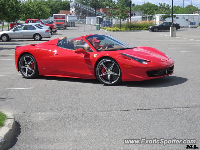 Ferrari 458 Italia spotted in Trois-Rivières, Canada