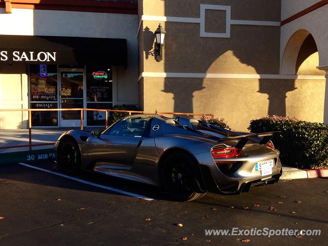 Porsche 918 Spyder spotted in San Diego, California