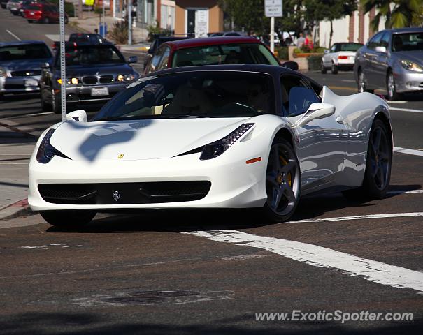 Ferrari 458 Italia spotted in La Jolla, California