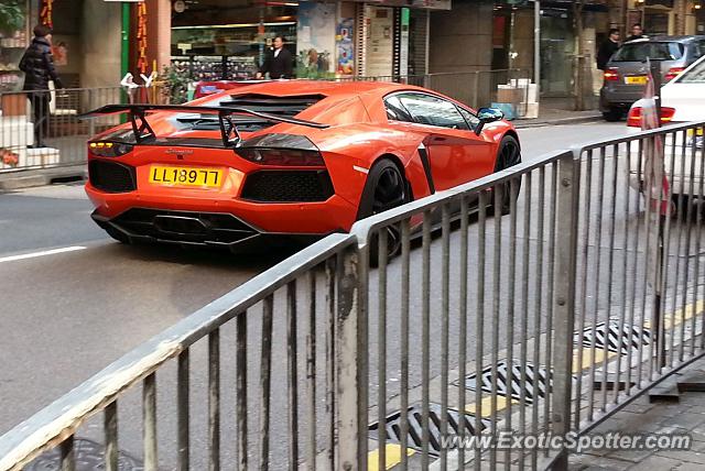 Lamborghini Aventador spotted in Hong kong, China