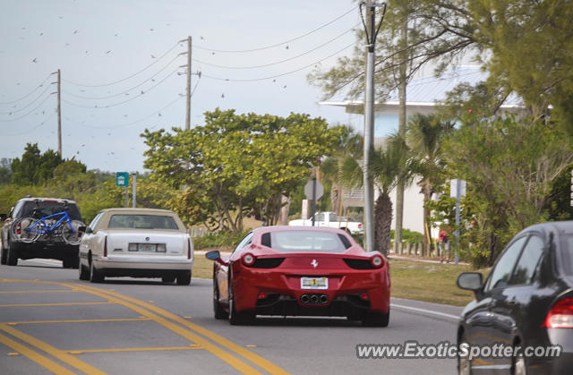 Ferrari 458 Italia spotted in Bradenton Beach, Florida