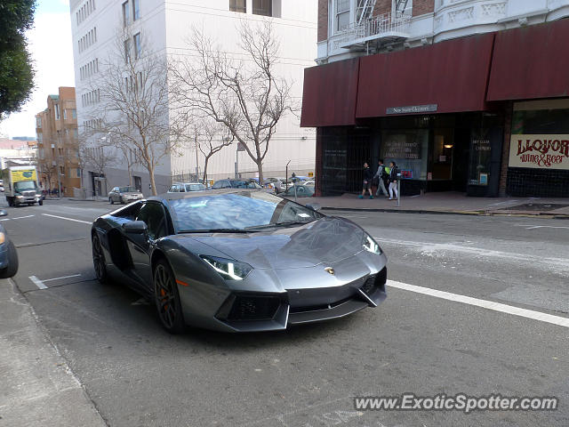 Lamborghini Aventador spotted in San Francisco, California