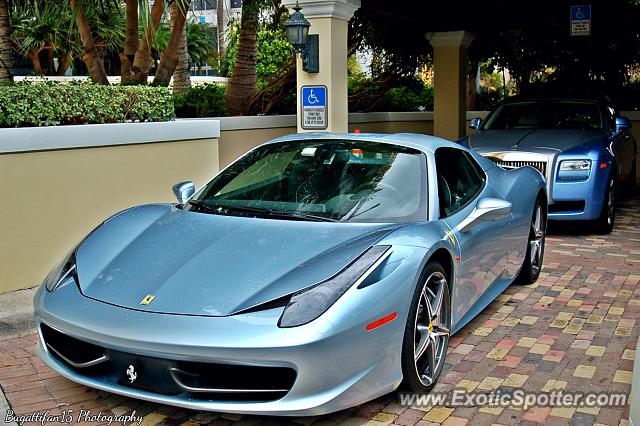 Ferrari 458 Italia spotted in Miami Beach, Florida