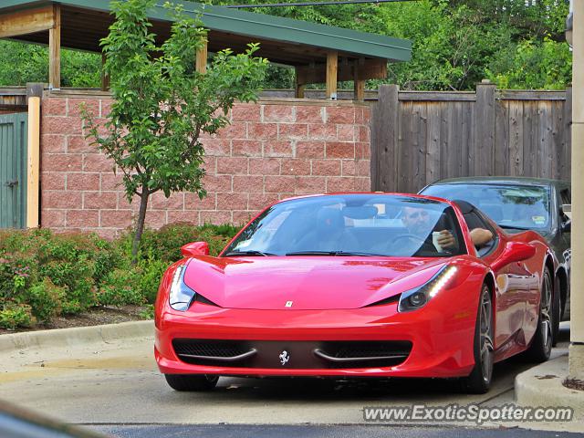 Ferrari 458 Italia spotted in Wilmette, Illinois