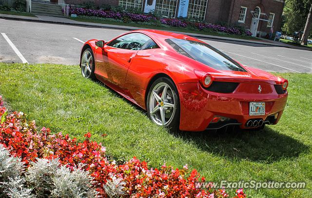 Ferrari 458 Italia spotted in Saratoga Springs, New York