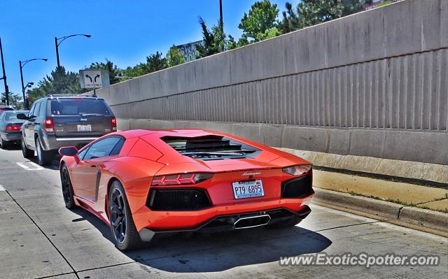 Lamborghini Aventador spotted in Chicago, Illinois