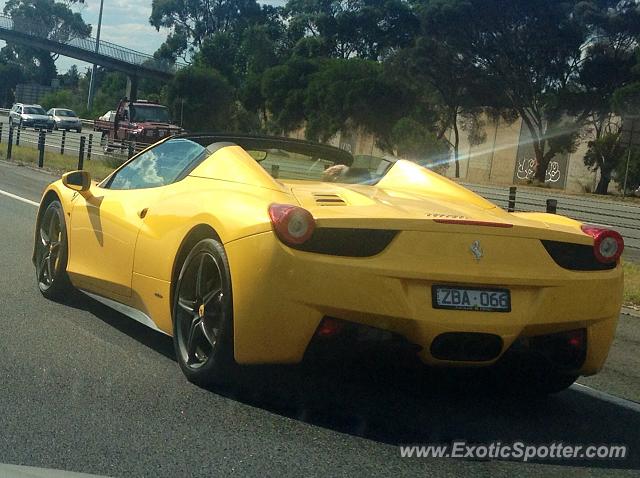 Ferrari 458 Italia spotted in Melbourne, Australia