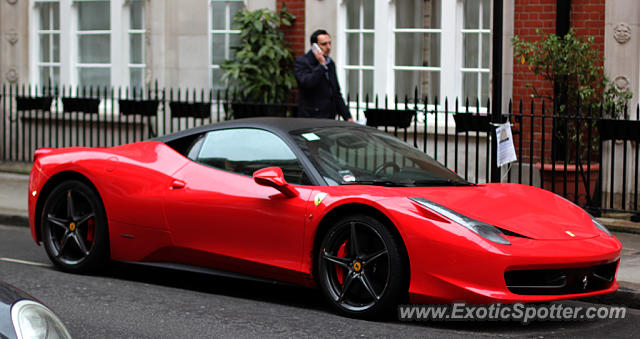 Ferrari 458 Italia spotted in London, United Kingdom