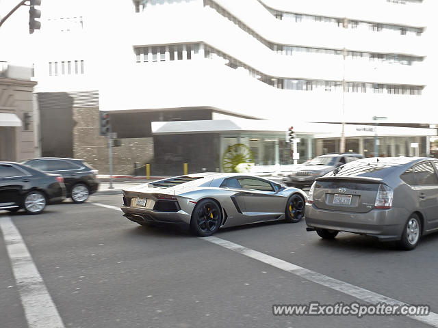 Lamborghini Aventador spotted in Beverly Hills, California