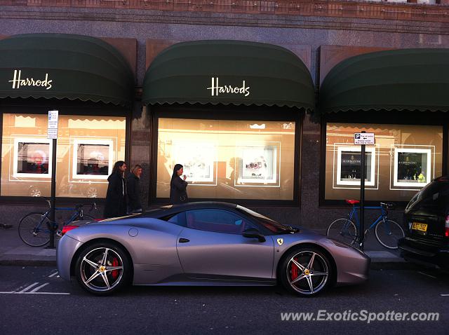 Ferrari 458 Italia spotted in London, United Kingdom