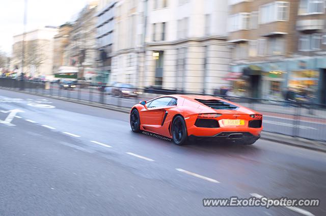 Lamborghini Aventador spotted in London, United Kingdom