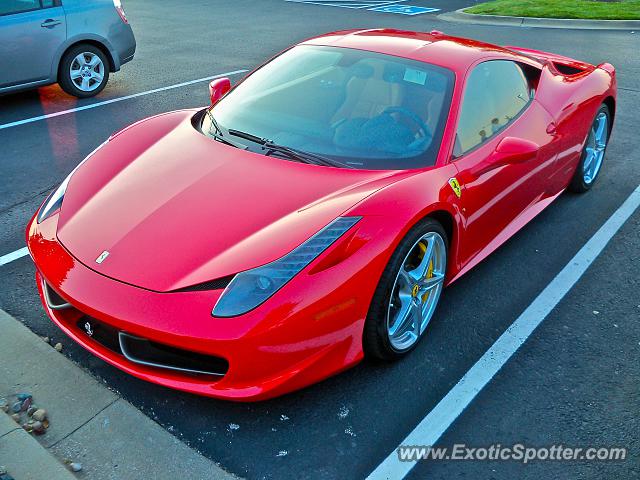 Ferrari 458 Italia spotted in Overland Park, Kansas