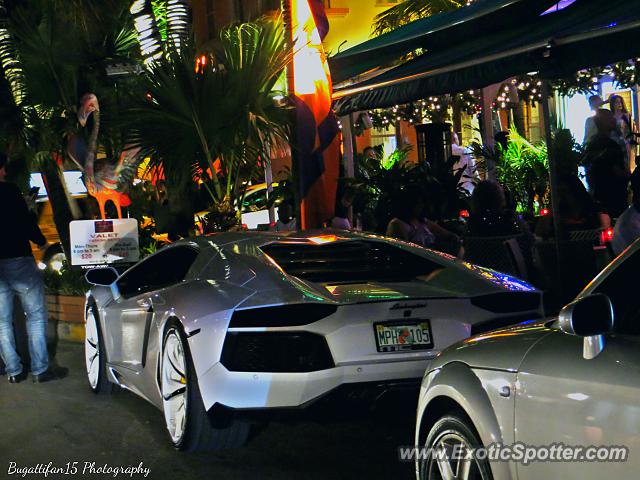 Lamborghini Aventador spotted in Miami Beach, Florida