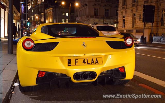 Ferrari 458 Italia spotted in London, United Kingdom