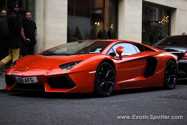 Lamborghini Aventador spotted in London, United Kingdom