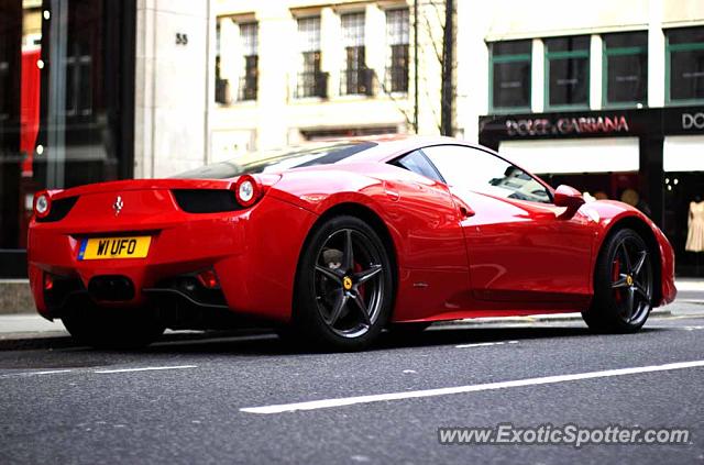 Ferrari 458 Italia spotted in London, United Kingdom