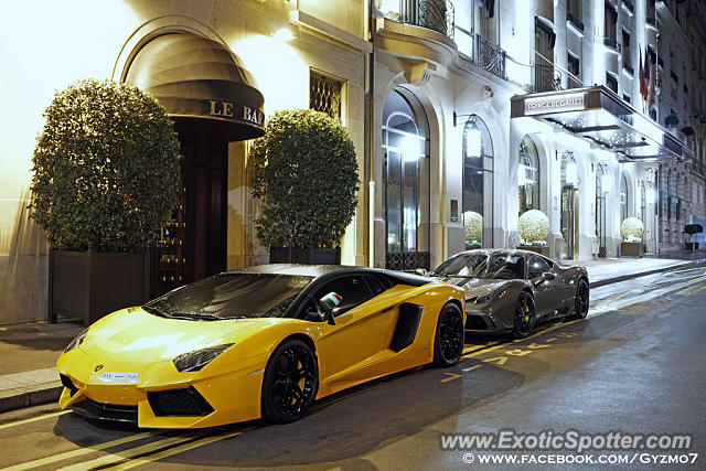 Lamborghini Aventador spotted in Paris, France