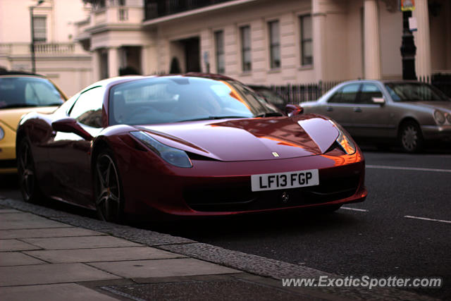 Ferrari 458 Italia spotted in London, United Kingdom