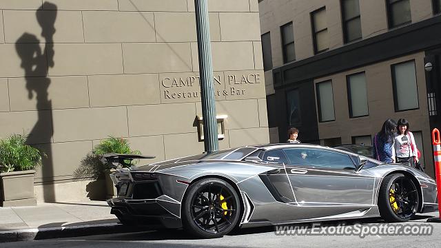 Lamborghini Aventador spotted in San Francisco, California