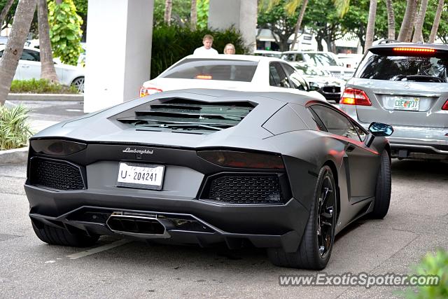 Lamborghini Aventador spotted in Bal Harbor, Florida