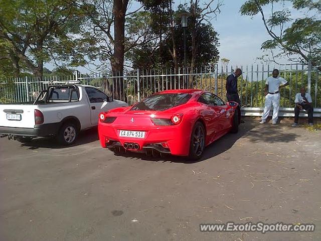 Ferrari 458 Italia spotted in Westville, South Africa