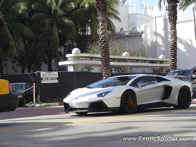 Lamborghini Aventador spotted in Miami, Florida