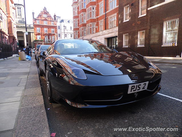 Ferrari 458 Italia spotted in London, United Kingdom