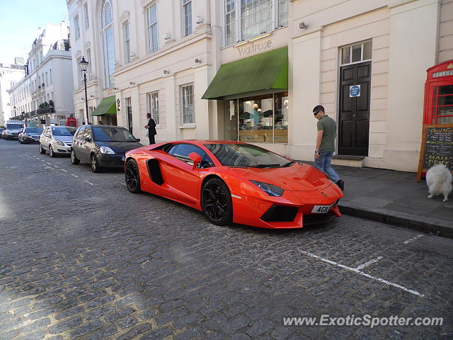 Lamborghini Aventador spotted in London, United Kingdom