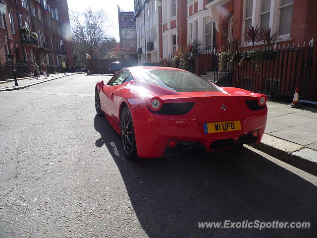 Ferrari 458 Italia spotted in London, United Kingdom