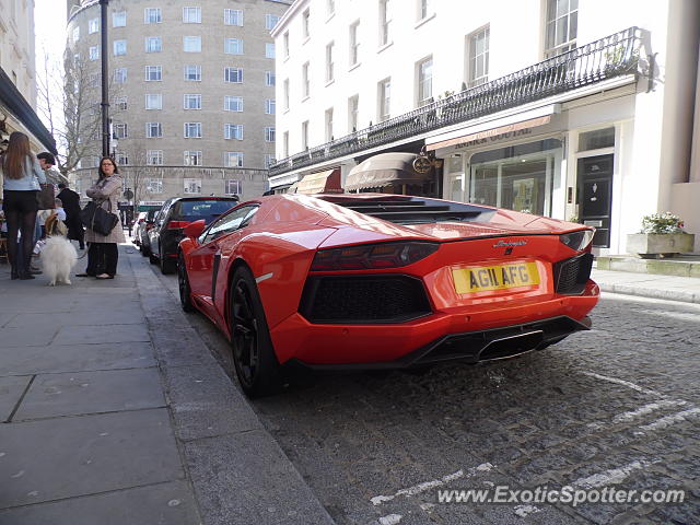 Lamborghini Aventador spotted in London, United Kingdom