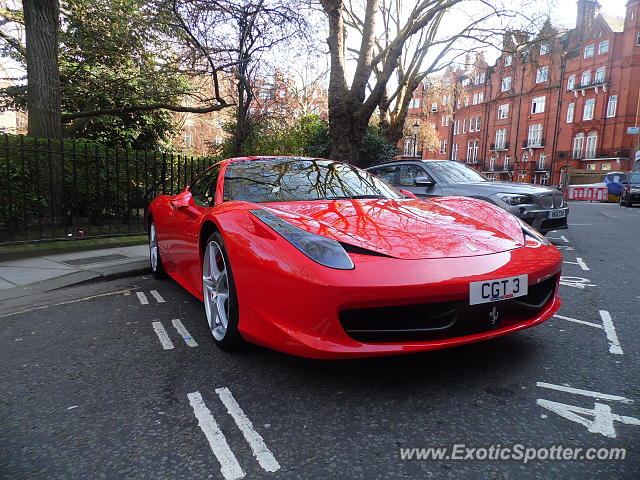 Ferrari 458 Italia spotted in London, United Kingdom