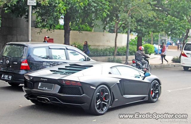 Lamborghini Aventador spotted in Jakarta, Indonesia