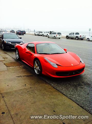 Ferrari 458 Italia spotted in Galveston, Texas