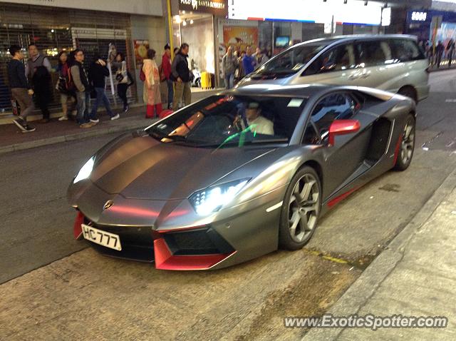 Lamborghini Aventador spotted in Hong Kong, China