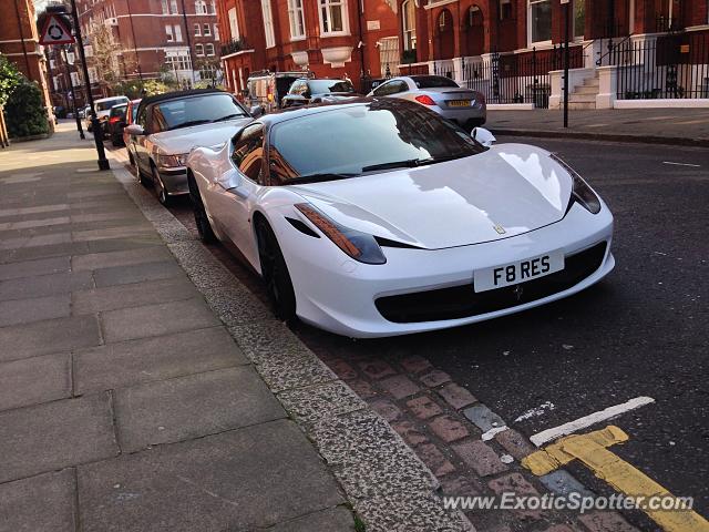 Ferrari 458 Italia spotted in London, United Kingdom