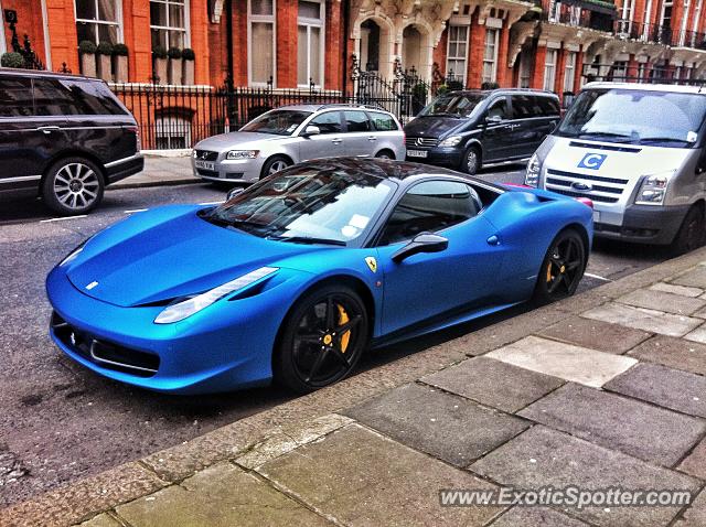 Ferrari 458 Italia spotted in London, United Kingdom