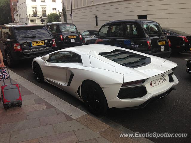 Lamborghini Aventador spotted in London, United Kingdom