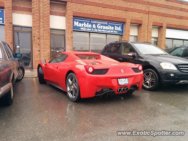 Ferrari 458 Italia spotted in Woodbridge, ON, Canada