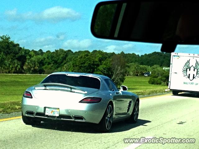 Mercedes SLS AMG spotted in Highway, Florida