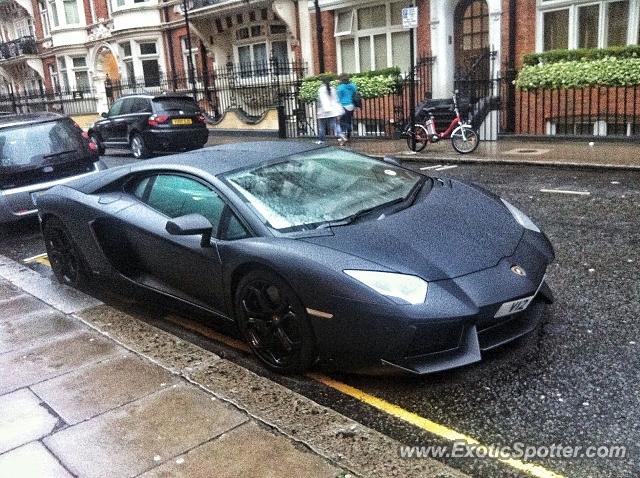 Lamborghini Aventador spotted in London, United Kingdom