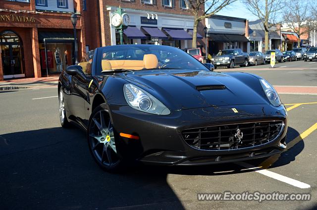 Ferrari California spotted in New Canaan, Connecticut