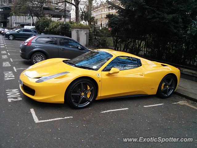 Ferrari 458 Italia spotted in London, United Kingdom