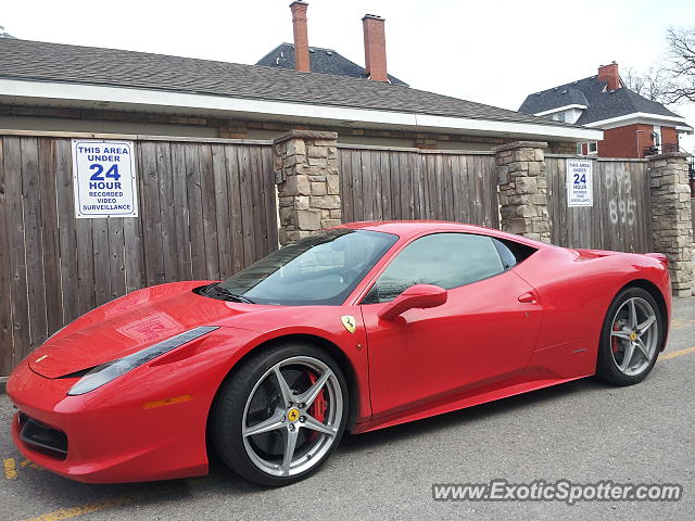 Ferrari 458 Italia spotted in London Ontario, Canada