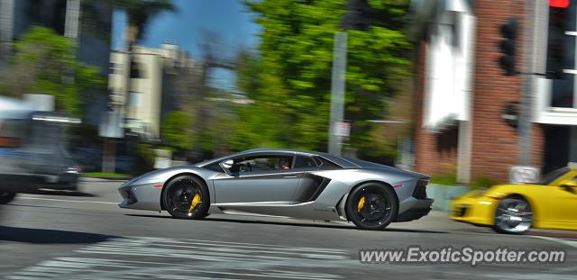 Lamborghini Aventador spotted in Topanga Canyon, California