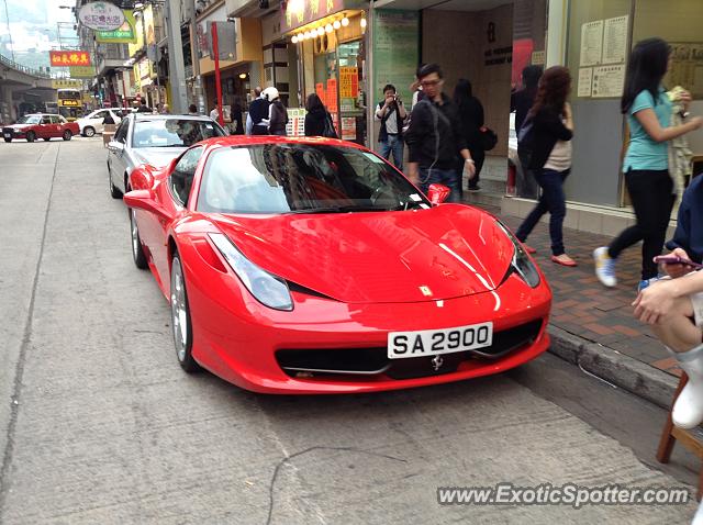 Ferrari 458 Italia spotted in Hong Kong, China