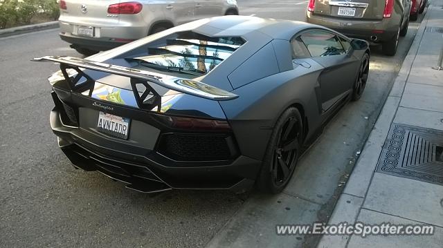 Lamborghini Aventador spotted in Beverly hills, California