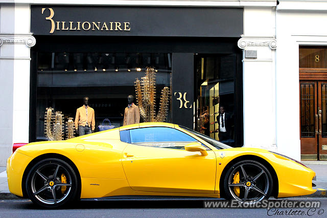 Ferrari 458 Italia spotted in London, United Kingdom